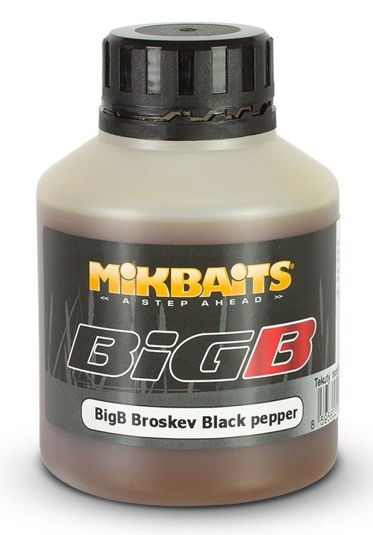 Mikbaits booster BigB Broskev Black Pepper 250 ml